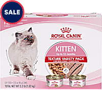 Royal Canin Feline Health Nutrition Kitten Thin Slices in Gravy and Loaf in Sauce Variety Pack Cat Food