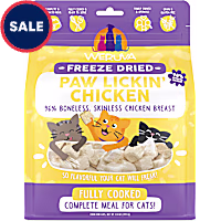 Weruva Freeze Dried Paw Lickin Chicken with 96% Boneless, Skinless Chicken Breast Cat Food