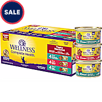 Wellness Complete Health Tasty Textures, Salmon, Tuna and Chicken Recipes Natural Wet Cat Food Variety Pack