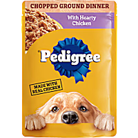 Pedigree Chopped Ground Dinner with Hearty Chicken Adult Soft Wet Dog Food