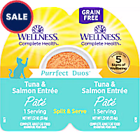 Wellness Complete Health Purrfect Duos Pate Tuna & Salmon Entree Cat Food