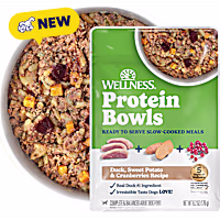 Wellness Protein Bowls, Adult Fresh Alternative Wholesome Grains, Duck, Sweet Potato & Cranberries Dog Food