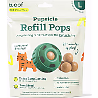 Woof Pupsicle Lickable Chicken and Peanut Butter Pop Refills Large Dog Treat