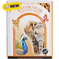 Petco Colorful Animals Watercolor Coloring Book Set