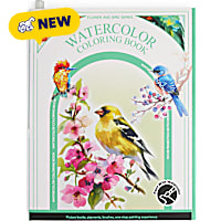 Petco Birds & Flowers Watercolor Coloring Book Set
