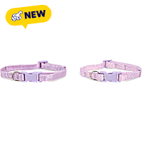 Petco Lavender Printed Dog Collar Set