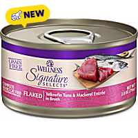 Wellness CORE Grain Free Yellowfin Tuna & Mackerel Signature Selects Flaked Adult Wet Cat Food