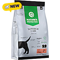 Nature's Protection Superior Care Salmon & Rice, Puppy All Sizes Dark Coat Dogs Hypoallergenic Dry Dog Food
