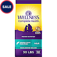 Wellness Complete Health Wholesome Grains, Natural, Whitefish & Sweet Potato Recipe Dry Dog Food