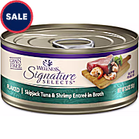 Wellness CORE Signature Selects Natural Grain Free Flaked Skipjack Tuna & Shrimp Wet Cat Food