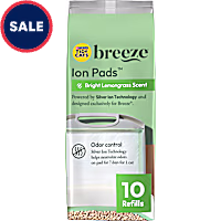 Purina Tidy Cats Breeze Bright Lemongrass Scented Ion Cat Litter Box Pads Refill