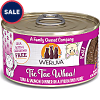 Weruva Pate Tic Tac Whoa! Tuna & Salmon Dinner in a Hydrating Puree Wet Cat Food