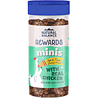 Natural Balance Treats Mini Rewards Grain Free Soft & Chewy Chicken Formula Dog Treats