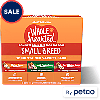 WholeHearted Grain Free Small Breed Minced in Gravy Adult Wet Dog Food Variety Pack