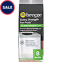 Purina Tidy Cats Breeze Multi-Cat Extra Strength Ion, Bright lemongrass Scented Cat Litter Pads Refill