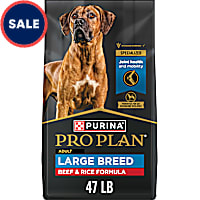 Purina Pro Plan Specialized Beef and Rice Formula Large Breed Dry High Protein Food With Probiotics for Dogs