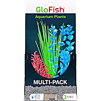 GloFish Contains Small Orange, Medium Green, Large Blue Artificial Aquarium Plants