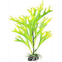 GloFish Green/Yellow Spike Plant Fluorescent Under Blue LED Light Aquarium Decor