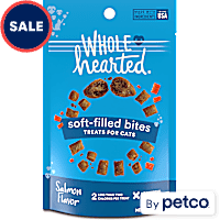 WholeHearted Salmon Flavor Soft-Filled Bites Cat Treats