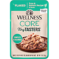 Wellness CORE Flaked Tuna & Salmon in Sauce Tiny Tasters Wet Cat Food