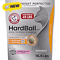 Arm & Hammer Hardball Lightweight Platinum Scented Garden Bloom Clumping Cat Litter