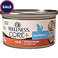 Wellness CORE+ Hairball Natural Grain Free Chicken & Chicken Meal Pate Canned Wet Food