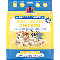 Weruva Freeze Dried Paw Lickin Chicken with Gently Cooked Boneless, Skinless Chicken Breast Dog Food