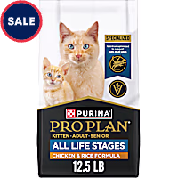 Purina Pro Plan All Life Stages Chicken and Rice Dry Kibble High Protein Cat Food