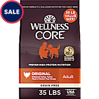 Wellness CORE Grain-Free, High Protein, Original Deboned Turkey, Turkey Meal & Chicken Meal Recipe Dry Dog Food