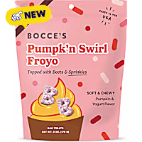 Bocce's Bakery Pumpk'n Swirl Froyo with Beet and Sprinkles, Soft & Chewy Dog Treats