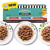 Merrick Purrfect Bistro in Gravy with Chicken, Beef, Tuna, Cod, Salmon, Sweet Potato Cat Food Variety Pack
