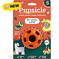 Woof Orange Pupsicle Long Lasting Refillable Dog Toy