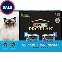 Purina Pro Plan Urinary Tract Turkey & Giblets, Ocean Whitefish Entrees Health Pate Cat Food Variety Pack