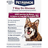 PetArmor 7 Way Chewable De-Wormer for Medium and Large Dogs