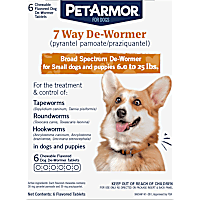 PetArmor 7 Way Chewable De-Wormer for Puppies and Small Dogs