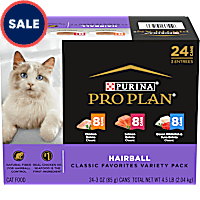 Purina Pro Plan Hairball Formula Control, Hairball Control Entrees Wet Cat Food Variety Pack