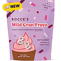 Bocce's Bakery Wild Cran Froyo with Cranberry and Sprinkles, Soft & Chewy Dog Treats