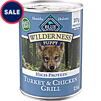 Blue Buffalo Wilderness Turkey & Chicken Grill, 37g Protein Wet Puppy Food