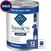 Blue Buffalo Blue Basics Natural Grain Free Skin & Stomach Care, Duck & Potato Recipe Adult Wet Dog Food