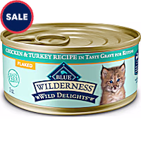 Blue Buffalo Wilderness Wild Delights Flaked Chicken & Trout in Tasty Gravy Natural Wet Food for Kittens