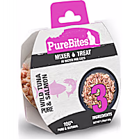PureBites Mixers Wild Skipjack Tuna & Wild Alaskan Salmon in Water Cat Food Toppers