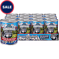 Blue Buffalo Wilderness Trout, Venison & Rabbit, Snake River Grill Natural High Protein Adult Wet Dog Food