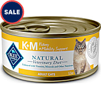Blue Buffalo Natural Veterinary Diet K+M Kidney + Mobilty Support Formula Chicken Wet Cat Food