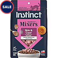Instinct Freeze Dried Raw Boost Mixers Grain Free Skin & Coat Health Recipe All Natural Cat Food Topper