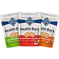Blue Buffalo Health Bars Bacon, Egg & Cheese, Apple & Yogurt, Pumpkin & Cinnamon, Crunchy Dog Biscuits Variety Pack