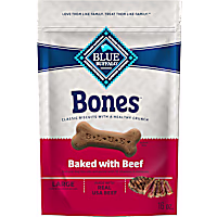 Blue Buffalo Bones Natural Beef Crunchy Large Dog Biscuit Treats