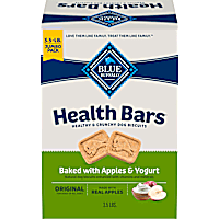 Blue Buffalo Health Bars Oven-Baked with Natural Ingredients, Apples & Yogurt, Crunchy Dog Biscuits
