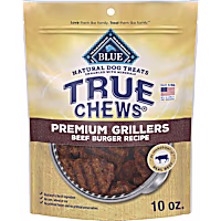 Blue Buffalo True Chews Made in the USA with Natural Ingredients, Beef Burger Recipe Dog Treats