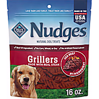 Blue Buffalo Made in the USA with Real Steak Nudges Grillers Natural Dog Treats