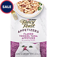 Fancy Feast Grain Free Flaked Tongol Tuna Lickable Appetizer Cat Food Topper